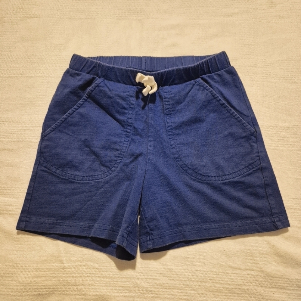 Hanna Andersson girls size 130 or 8 royal blue shorts, 2 pockets VGUC